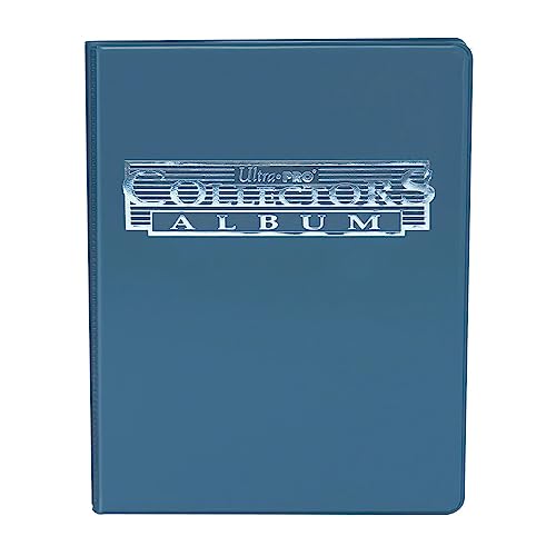Ultra Pro 4-Pocket Card Portfolio – Holds 80 Trading Cards, Archival Safe, Side-Loading, Blue