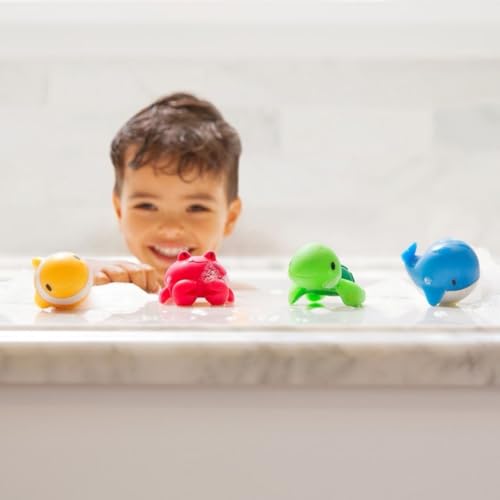 Munchkin Ocean Squirts Baby Bath Toys (4-Pack) – Fun Floating Water Squirters