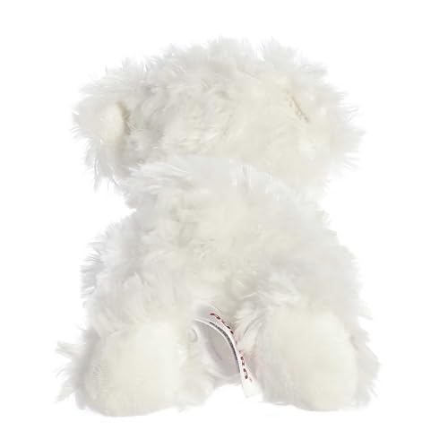 Aurora Mini Flopsie Snowball Stuffed Puppy – 8-Inch White Plush with Cloud-Soft Fur