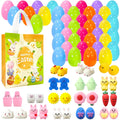 32-Pack Easter Surprise Eggs with Mochi Squishy Toys – Easter Egg Hunt Party Favors for Kids