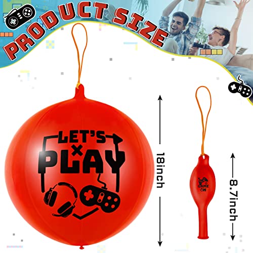 32-Pack Video Game Punch Balloons with Pixel Patterns – Deekin Party Favors (Blue, Red, Yellow, Green)