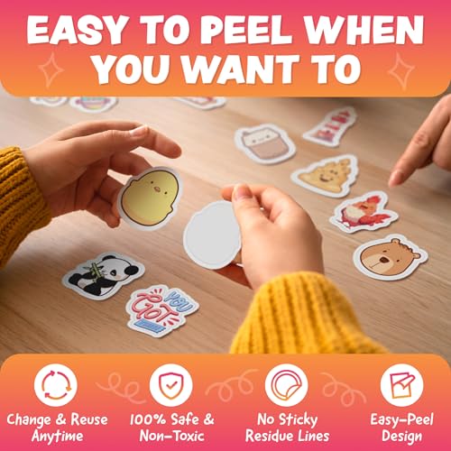 324pc Kawaii Waterproof Vinyl Stickers for Kids - Cute Water Bottle, Laptop & Scrapbook Sticker Pack by Joyousa