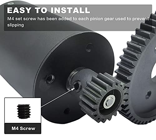 32P 5mm Hardened Metal Pinion Motor Gear Set 13T-21T with 3.175mm Coupler for RC Cars