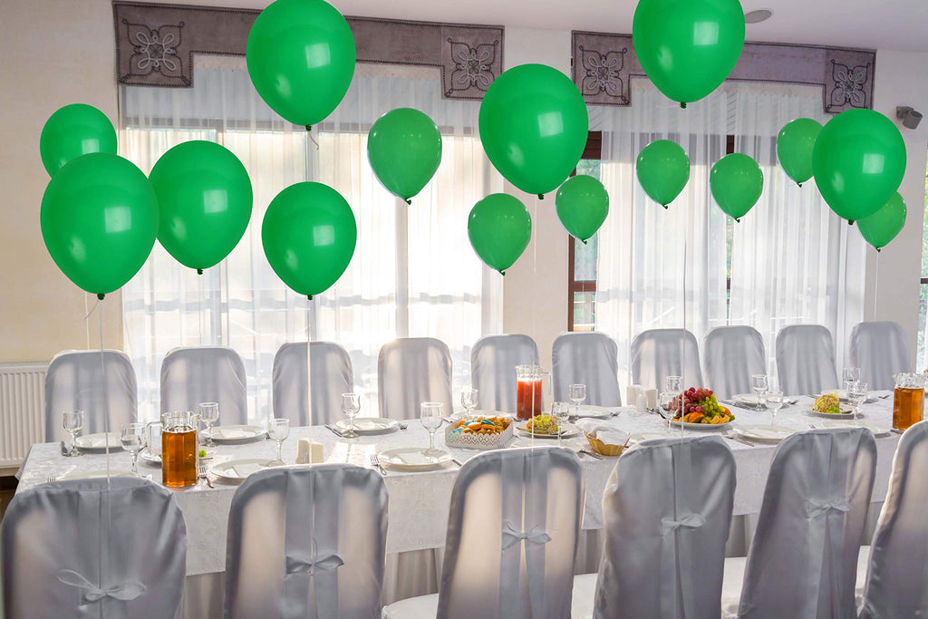 36 Emerald Green Latex Balloons 12 Inch – Dark Hunter Green Party Balloons with Ribbon by Treasures Gifted