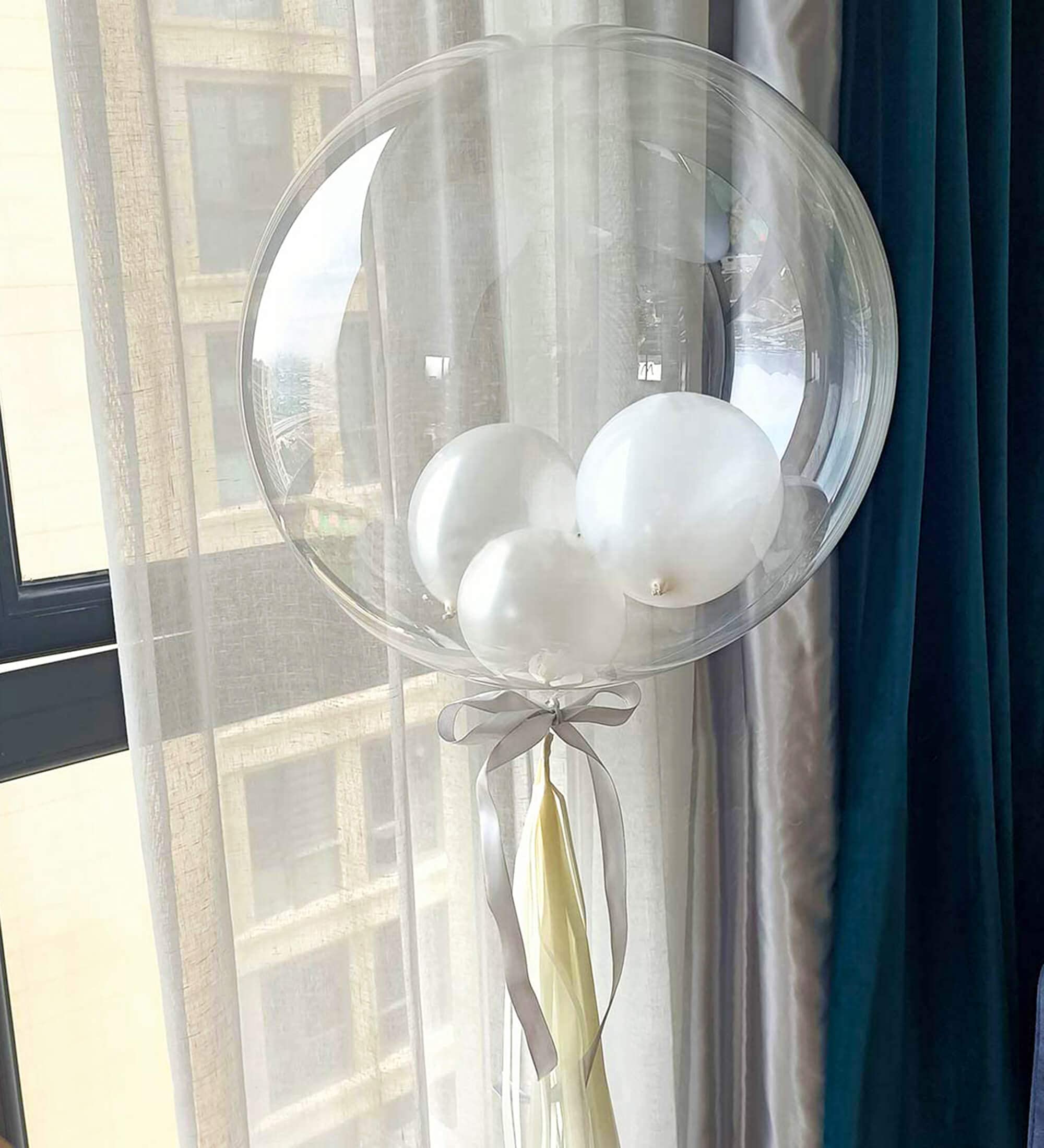 36 Inch Clear Bobo Balloons 12-Pack – Large TPU Bubble Balloons for Party Decor