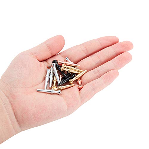 36 Metal Cribbage Pegs for 1/8 Holes – 4 Color Options with Drawstring Pouch – Gejoy