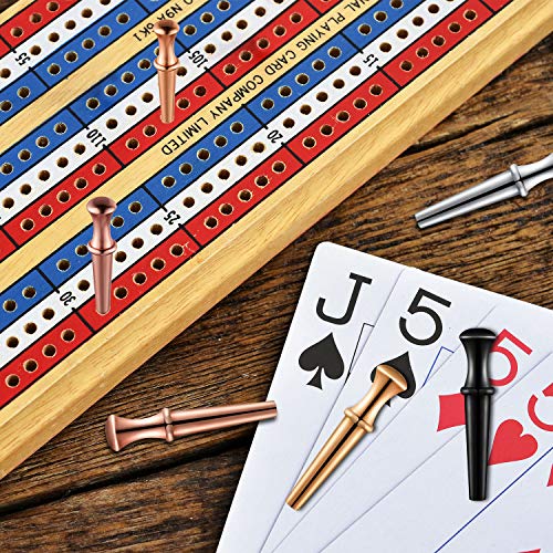 36 Metal Cribbage Pegs for 1/8 Holes – 4 Color Options with Drawstring Pouch – Gejoy