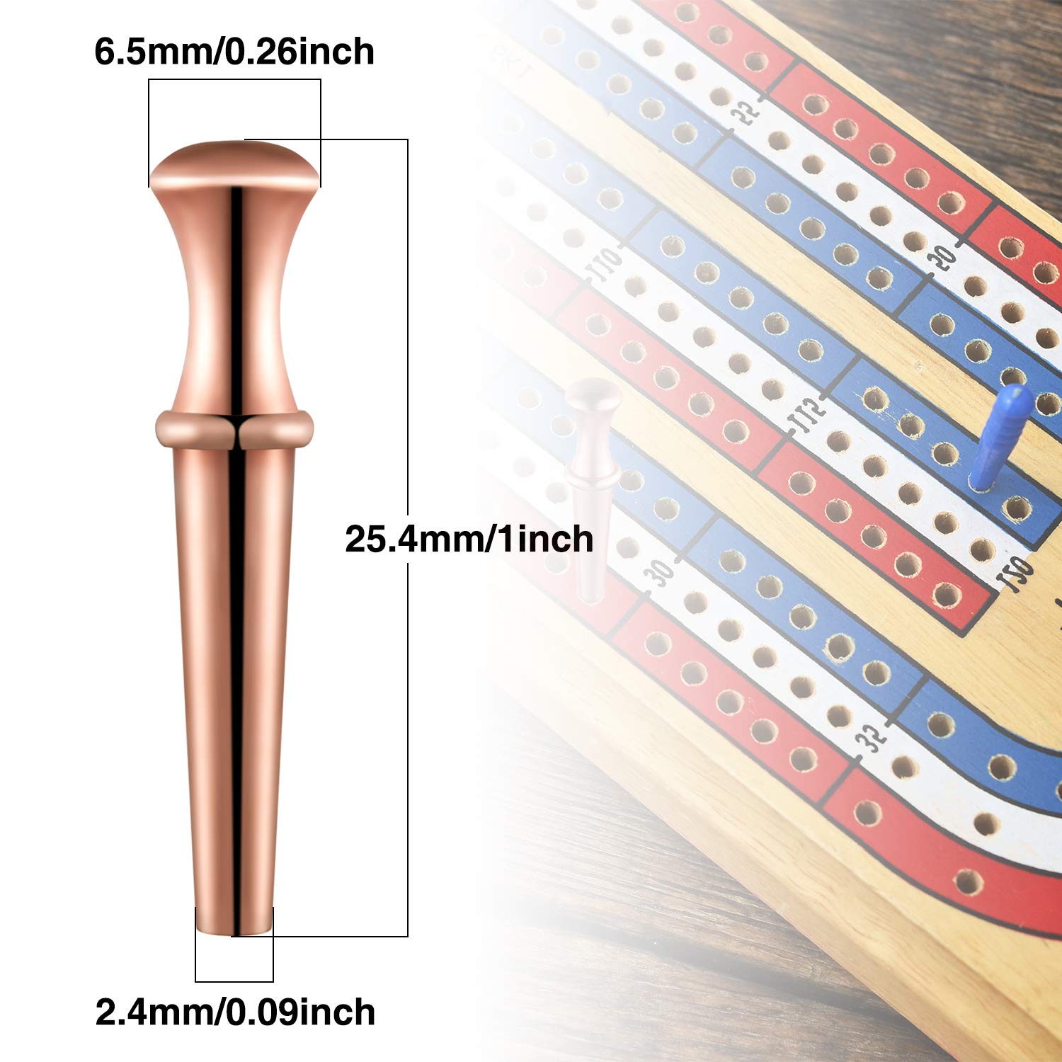 36 Metal Cribbage Pegs for 1/8 Holes – 4 Color Options with Drawstring Pouch – Gejoy