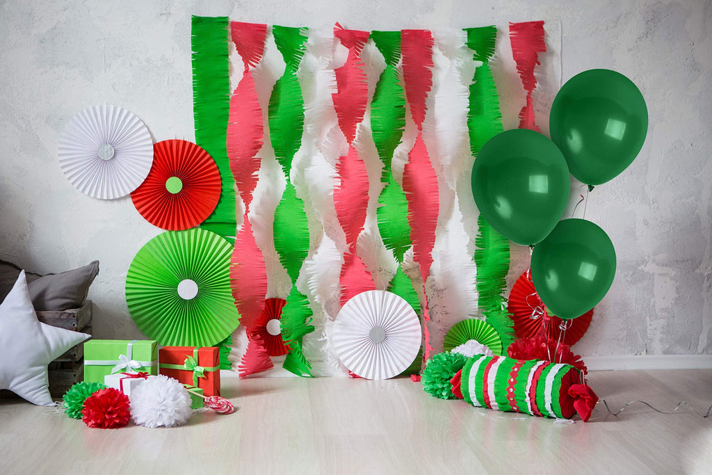 36 Pine Green Latex Balloons 12 Inch - Treasures Gifted with Ribbon for Birthdays & Baby Showers