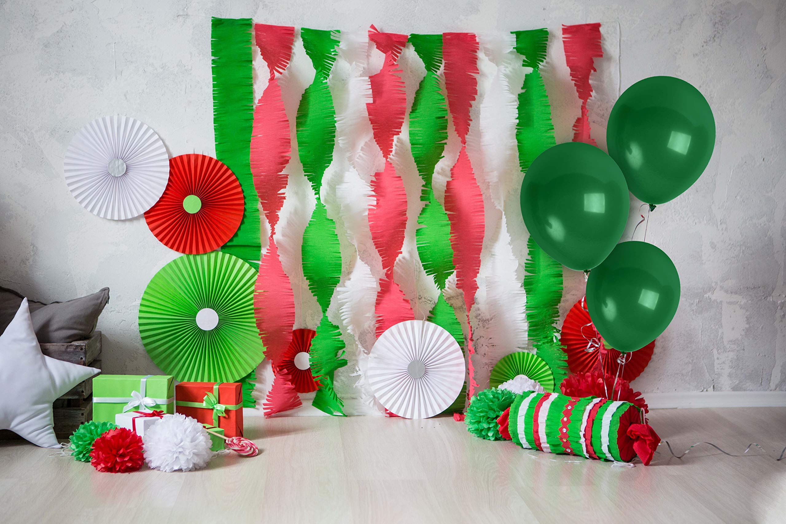36 Pine Green Latex Balloons 12 Inch - Treasures Gifted with Ribbon for Birthdays & Baby Showers