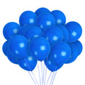 36 Royal Blue Balloons 12 Inch - Treasures Gifted Navy Latex Party Balloons with Ribbon