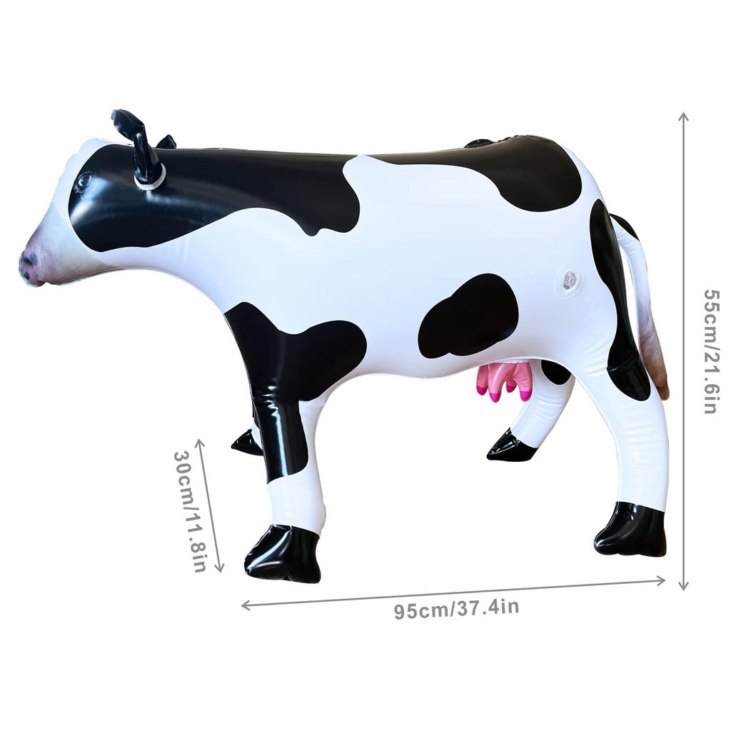 37-Inch Inflatable Cow Balloon by ILEISURELY – Realistic Farm Animal Party Decor, PVC