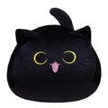 3D Black Cat Plush Pillow – Soft Stuffed Animal Toy for Decor and Comfort