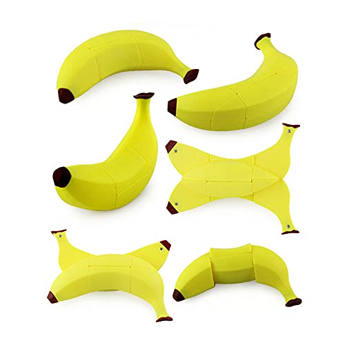 3D Fruit Cube 3×3 Speed Cube – Realistic Banana Shape Brain Teaser Puzzle