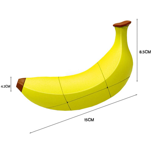 3D Fruit Cube 3×3 Speed Cube – Realistic Banana Shape Brain Teaser Puzzle