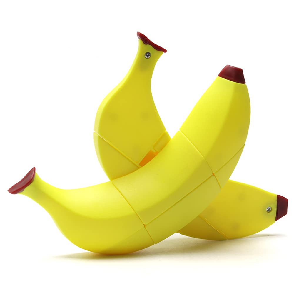 3D Fruit Cube 3×3 Speed Cube – Realistic Banana Shape Brain Teaser Puzzle