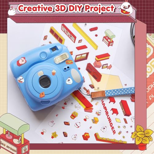 3D House Stickers for Adults - DIY Sticker Therapy Set with 12 Mini Room Scenes, Includes Tweezers, Creative Fun Stress Relief Activity