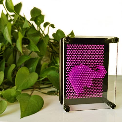 3D Pin Art Sensory Fidget Board - 5x3.75 inch Mini Pin Impression Toy for Kids and Adults