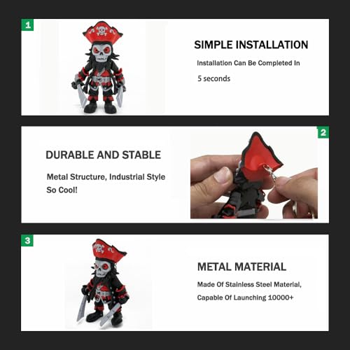 3D Printed Articulated Skeleton Pirate – 8-Inch Poseable Desk Decor from 3DGYXSH