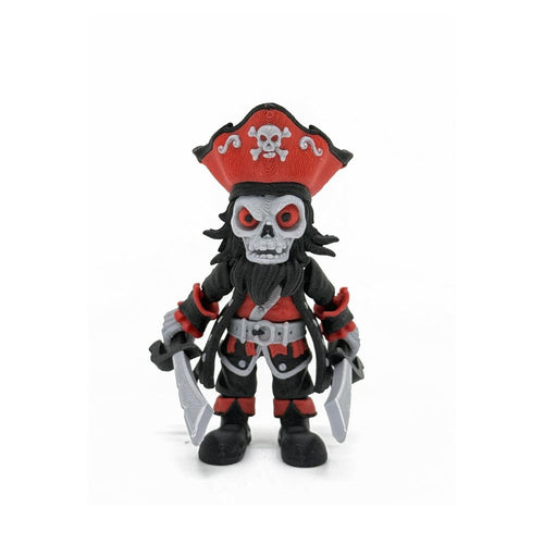 3D Printed Articulated Skeleton Pirate – 8-Inch Poseable Desk Decor from 3DGYXSH