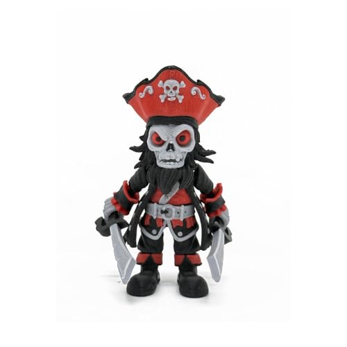 3D Printed Articulated Skeleton Pirate – 8-Inch Poseable Desk Decor from 3DGYXSH