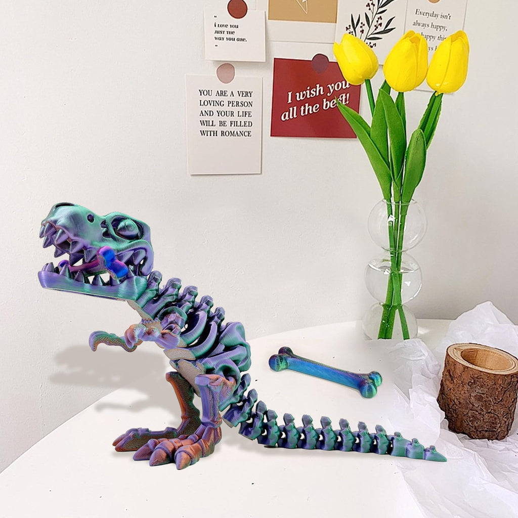 3D Printed Dinosaur Toy – Articulated T-Rex in a Mystery Crystal Dragon Egg