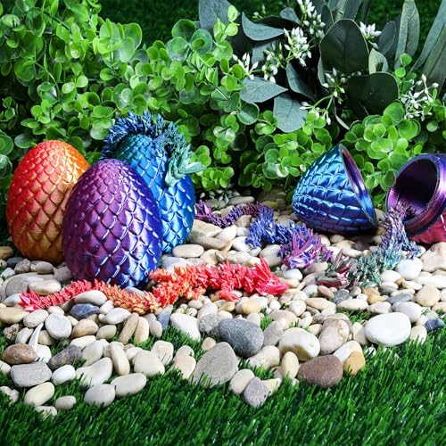 3D Printed Dragon in Surprise Egg – Posable Dragon Toy with Hinged Joints (Green)