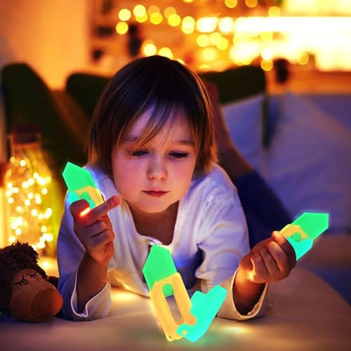 3D Printed Gravity Carrot Knife Fidget Toy – Luminous 2-Pack