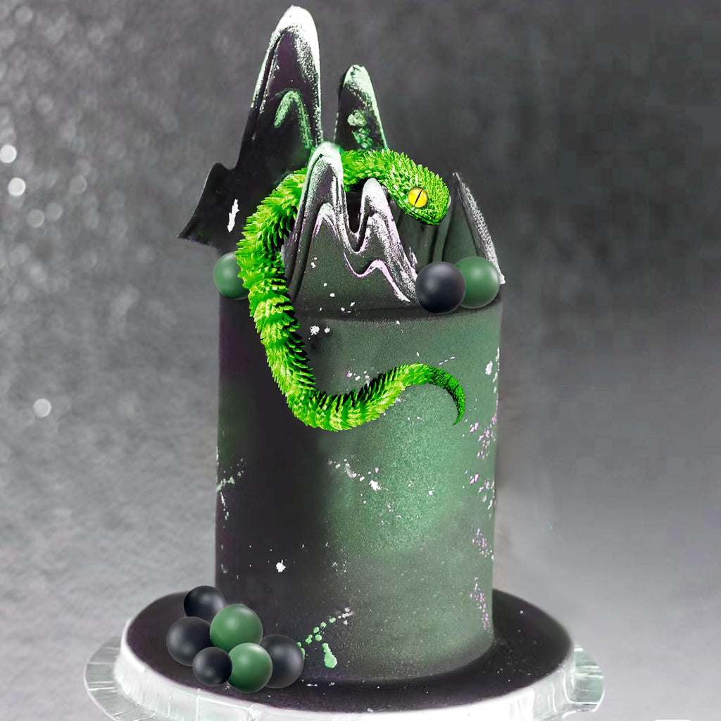 3D Printed Snake Cake Topper Set for Fantasy Birthday Parties
