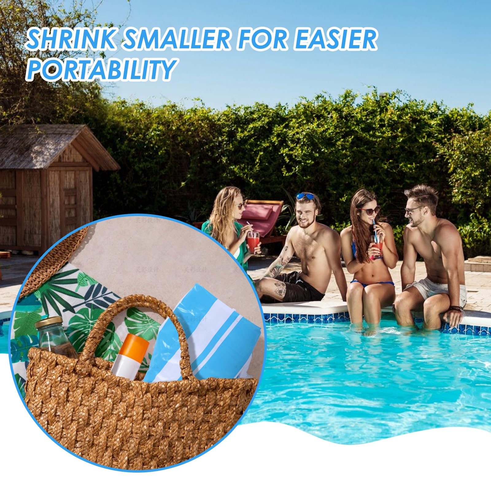 4-in-1 Inflatable Pool Float for Adults - 2 Pack Blue/Green - Hammock, Saddle, Drifter, Lounger