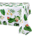 4 Pack Hawaiian Luau Plastic Tablecloths 86x51 Inches – Tropical Palm Leaves Design for Party Decor