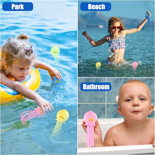 4-Pack Octopus Water Balls for Kids | Soft Sensory Bath Toys & Pool Splashers by lasuroa
