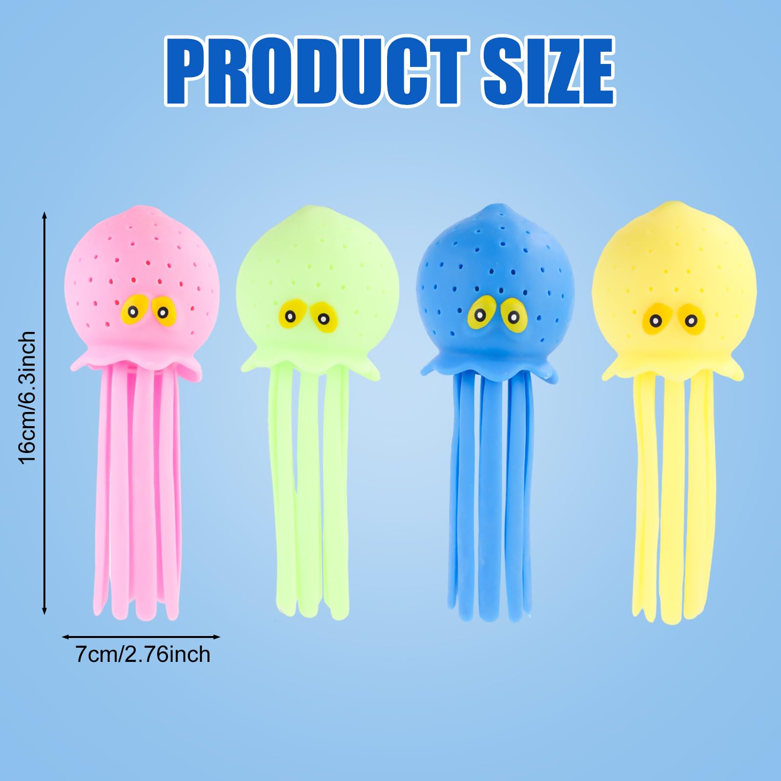 4-Pack Octopus Water Balls for Kids | Soft Sensory Bath Toys & Pool Splashers by lasuroa