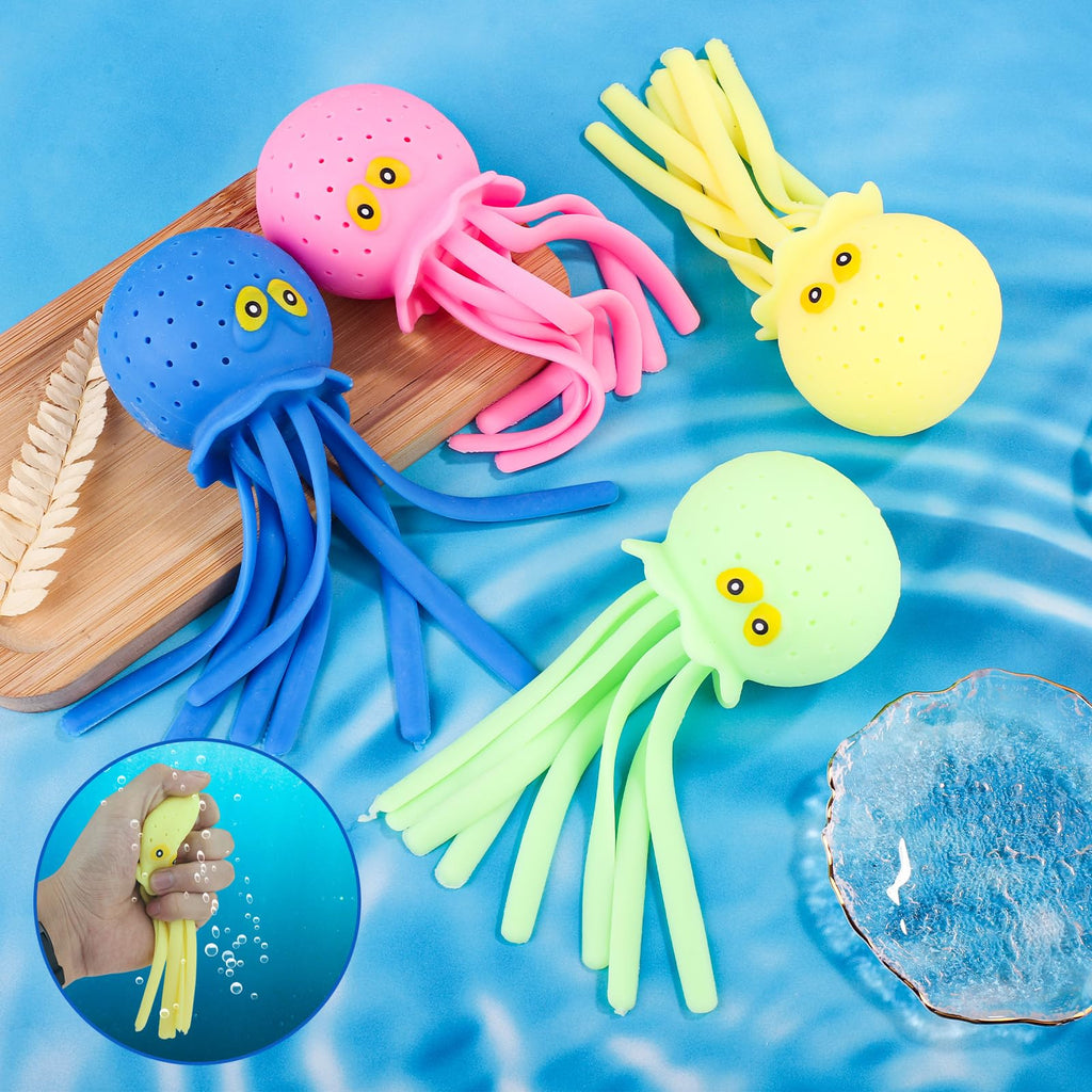 4-Pack Octopus Water Balls for Kids | Soft Sensory Bath Toys & Pool Splashers by lasuroa