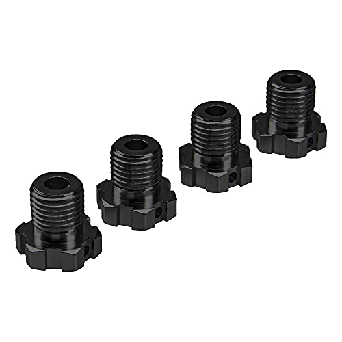 4-Pack Vgoohobby Aluminum 17mm Wheel Hex Nuts for Traxxas E-Revo Summit T-Maxx 1/10 RC Monster Trucks (Black)