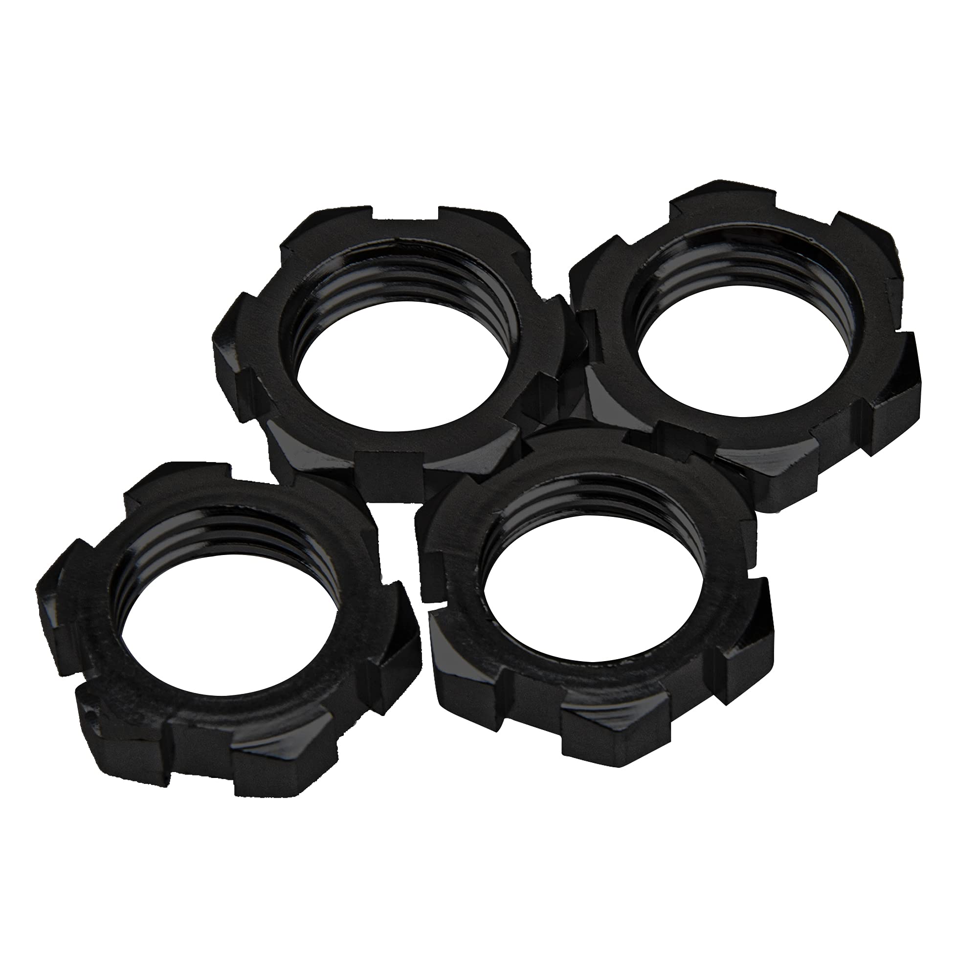 4-Pack Vgoohobby Aluminum 17mm Wheel Hex Nuts for Traxxas E-Revo Summit T-Maxx 1/10 RC Monster Trucks (Black)