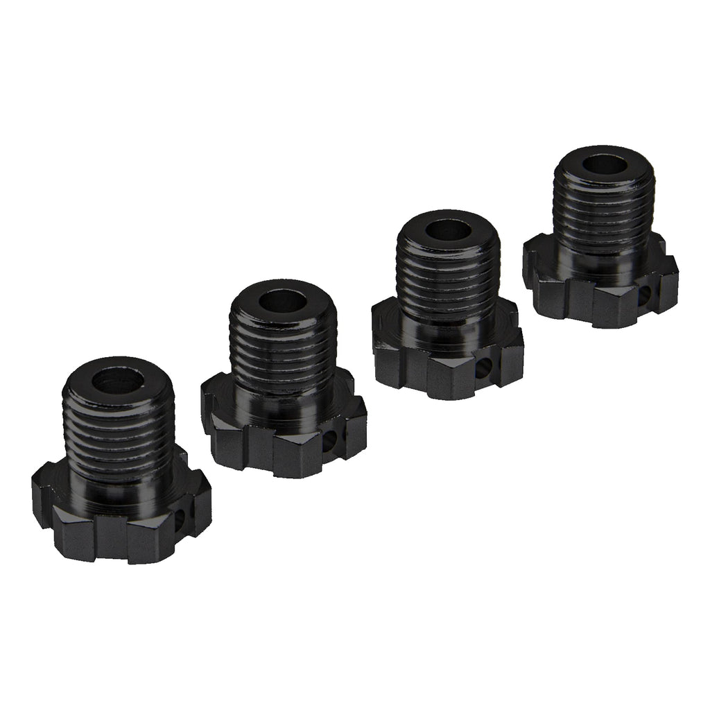 4-Pack Vgoohobby Aluminum 17mm Wheel Hex Nuts for Traxxas E-Revo Summit T-Maxx 1/10 RC Monster Trucks (Black)
