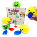 4-Pack Vomiting Egg Stress Balls with 8-Pack Slime - Funny Prank Sensory Toy for Kids & Adults