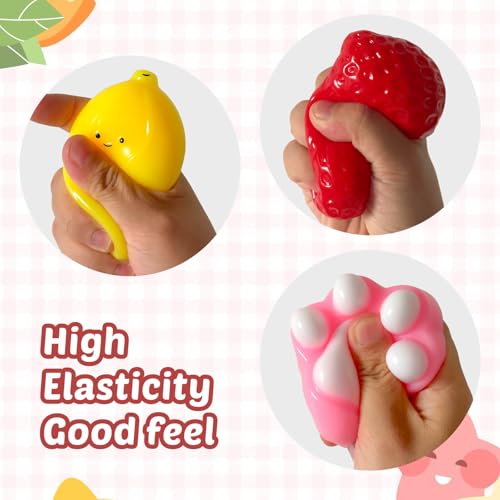 4-Piece Kawaii Squishy Toys – Soft Sensory Fidget Squeeze Set for Stress Relief