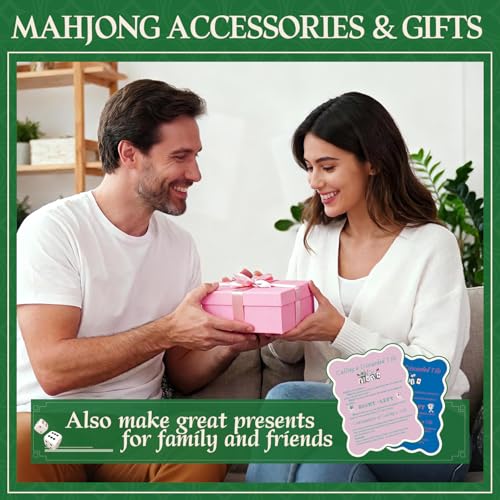 4-Piece Mahjong Tile Shufflers with Printed Rules – Manual Shufflers for Beginners, Pink & Blue