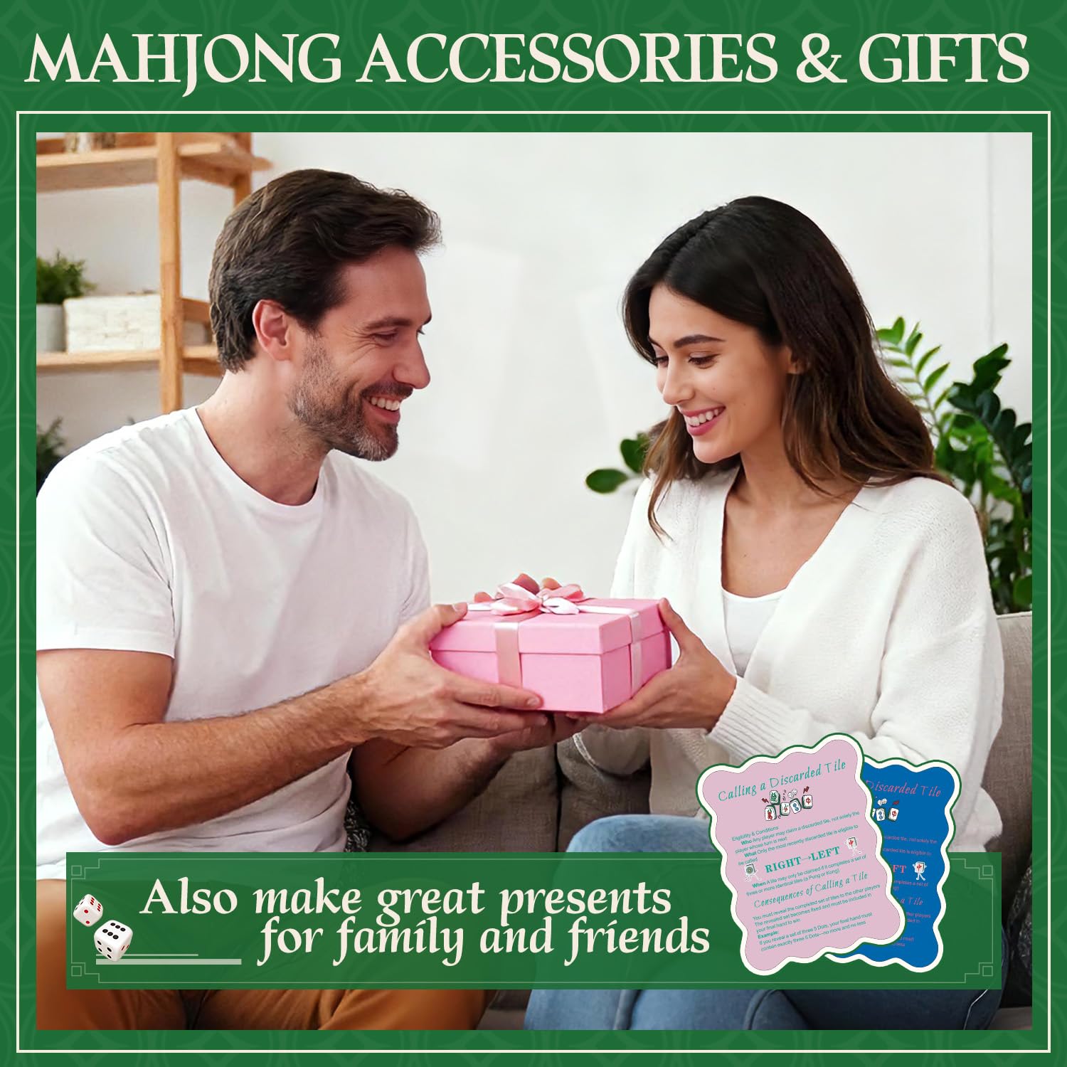 4-Piece Mahjong Tile Shufflers with Printed Rules – Manual Shufflers for Beginners, Pink & Blue