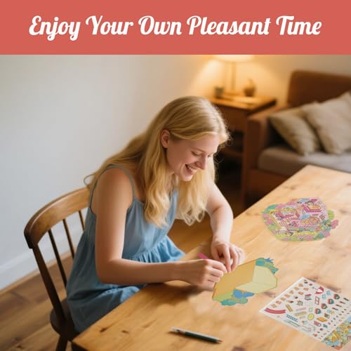 4-Season 3D Scene Sticker Set with Large Backgrounds and Tweezers - 4 DIY Miniature House Kits for Creativity and Stress Relief