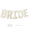 40 Inch Beige BRIDE Foil Balloons – Bachelorette & Bridal Shower Letter Set