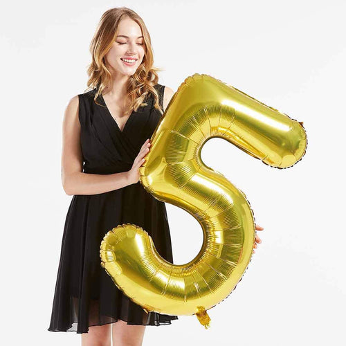 40 Inch Gold Foil 50th Birthday Balloons Set - Jumbo Number 5 and 0 for Women or Men Party Decorations