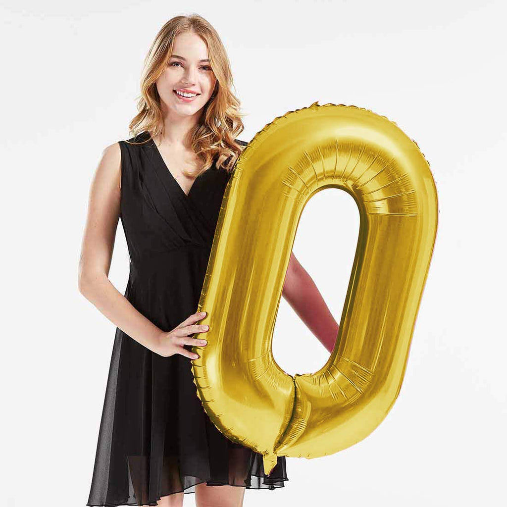 40 Inch Gold Foil 50th Birthday Balloons Set - Jumbo Number 5 and 0 for Women or Men Party Decorations