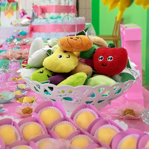 40-Piece Mini Vegetable Plush Toy Set by XIPEGPA - Soft Stuffed Keychain Toys for Party Favors, Classroom Prizes, and Easter Egg Stuffers