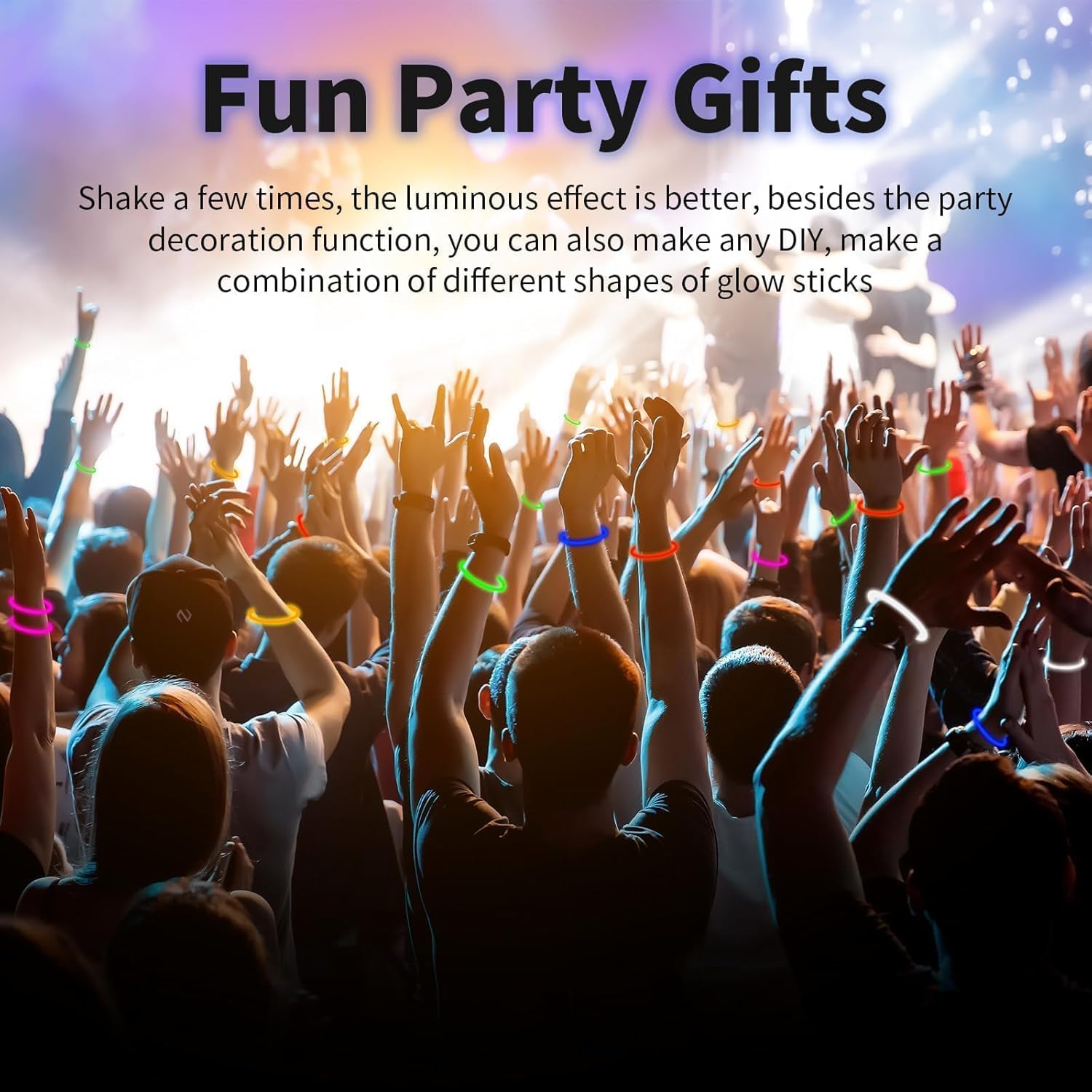 40 Pink Glow Sticks Bracelets & Necklaces Bulk Set with Connectors for Parties