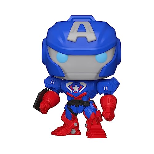 Funko Pop! Marvel Mech Strike Captain America Vinyl Bobblehead Figure, 4.5 Inches