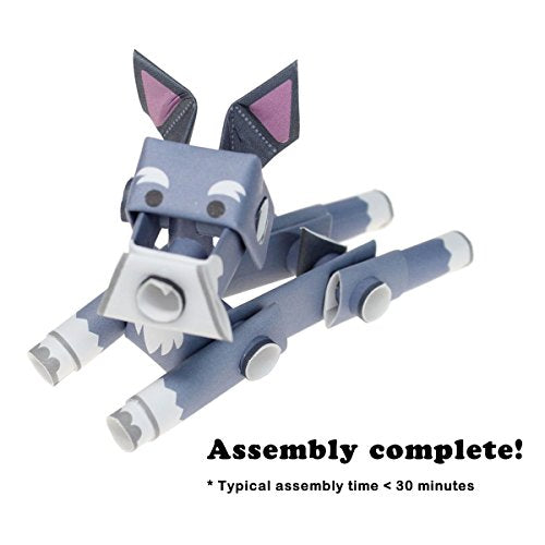 PIPEROID Japanese 3D Paper Schnauzer Dog Puzzle – No-Glue DIY Origami Kit for All Ages
