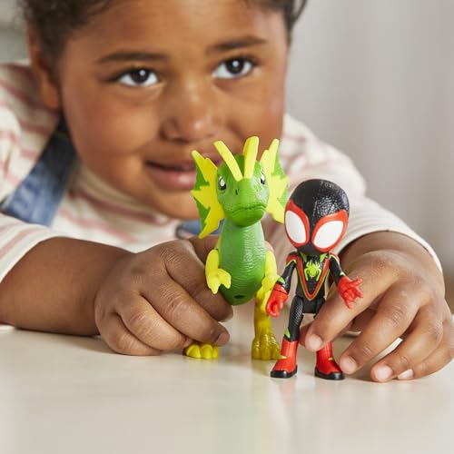 Marvel Spidey Dino-Webs: Miles Morales & Electrosaurus Action Figures for Ages 3+